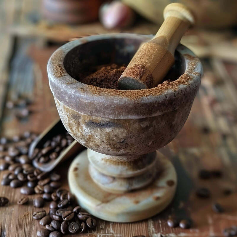 grinding coffee beans